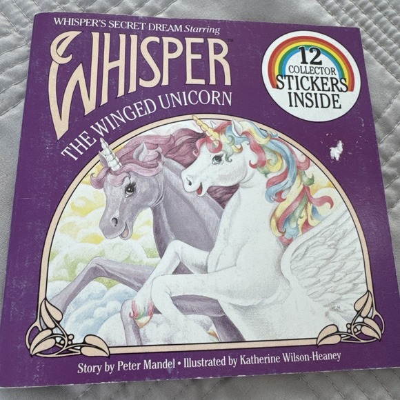 Other - RARE 1986 WHISPER The Winged Unicorn WHISPER'S SECRET DREAM WITH STICKERS!!
